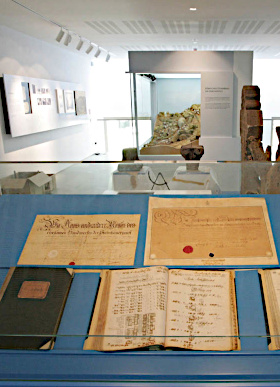 Ausstellungsbereich zur Nutzung der Landschaft und zum Steinabbau