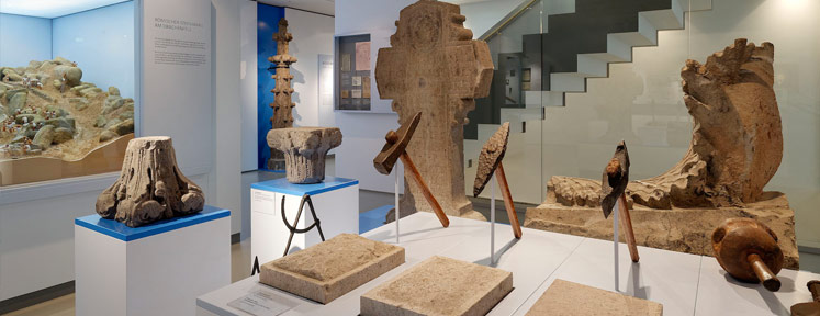 Steinmetzwerkzeuge in der Dauerausstellung